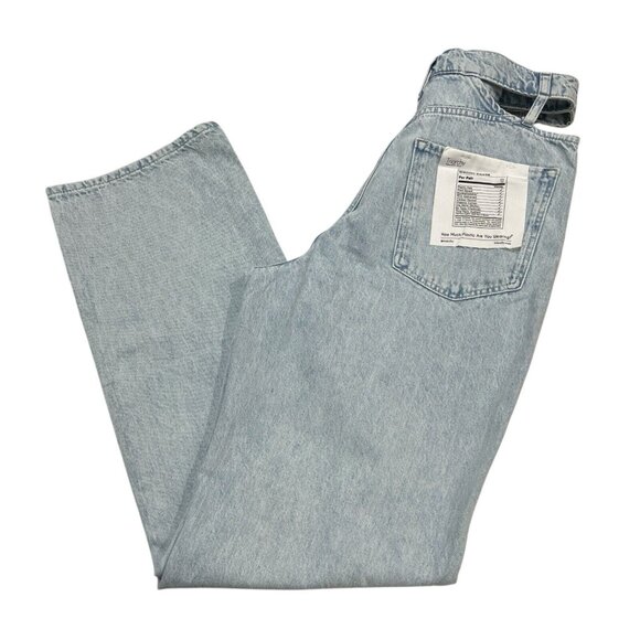 Triarchy Jeans Womens 30 Ms Stone Cut-Out High Rise Straight Leg Light Indigo - Picture 1 of 10